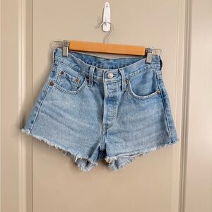 Levi's Light Blue 501 Jean Shorts
